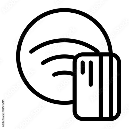 Contactless Payment Line Icon