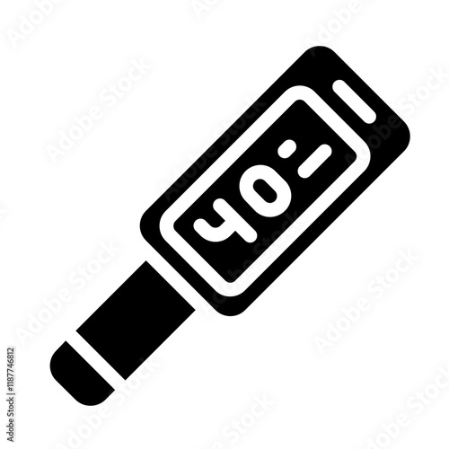 Digital Thermometer Solid Icon