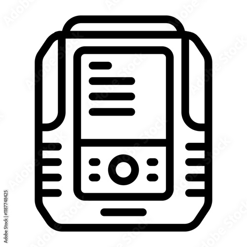 Echo Sounder Line Icon