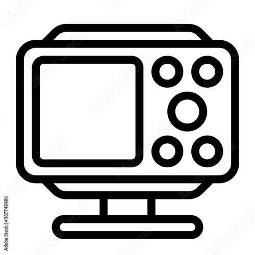 Echo Sounder Line Icon