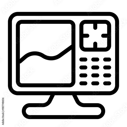 Echo Sounder Line Icon