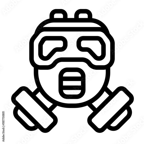 Graffiti Mask Line Icon