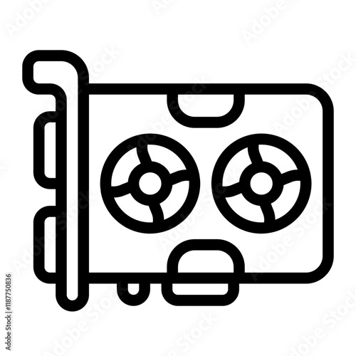 Graphic Card Line Icon