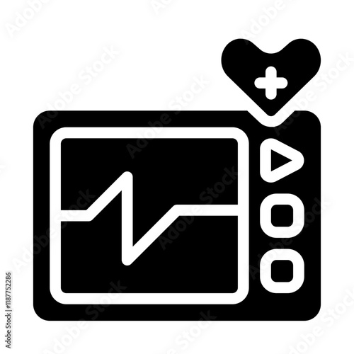 Heart Rate Monitor Solid Icon