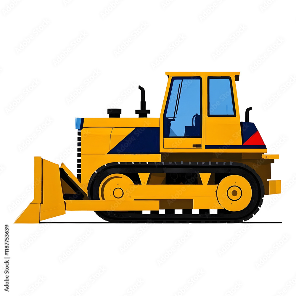 Naklejka premium bulldozer realistic