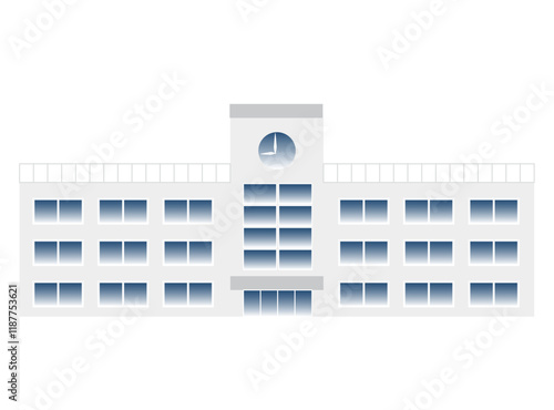 学校　校舎　建物　アイコン