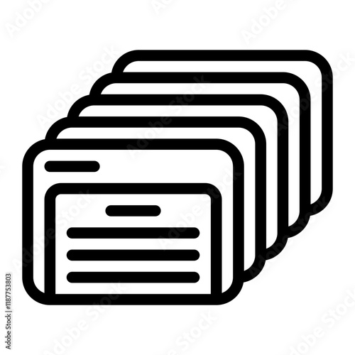 Index Cards  Line Icon