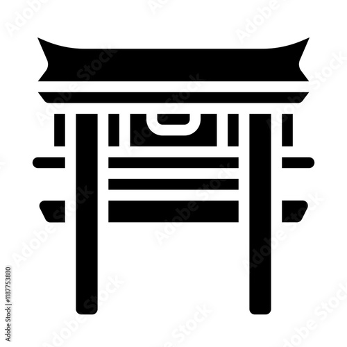 Japanese Temple Solid Icon