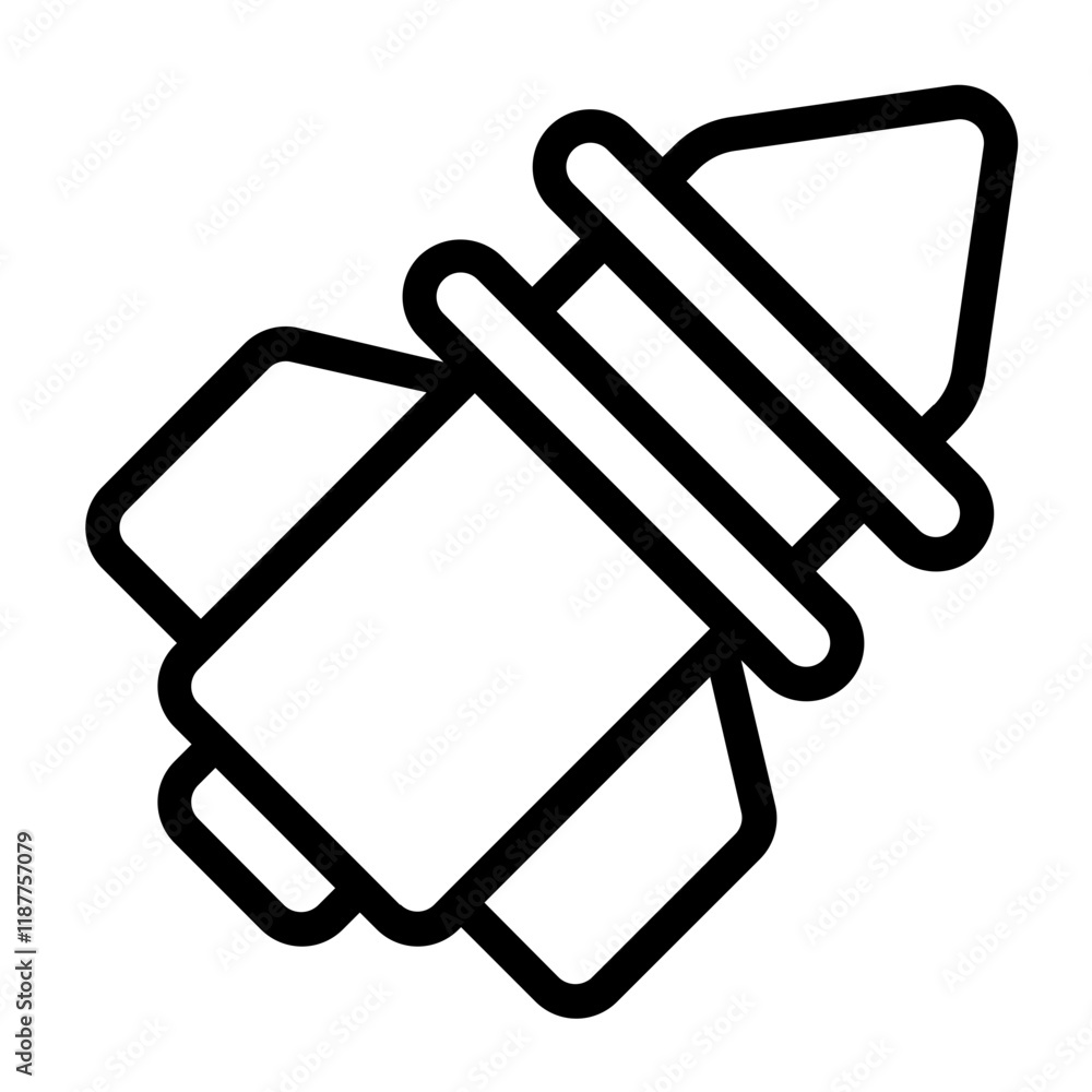 Missile Line Icon Missile Line Icon