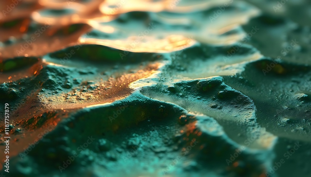 Abstract Teal and Orange Textured Surface