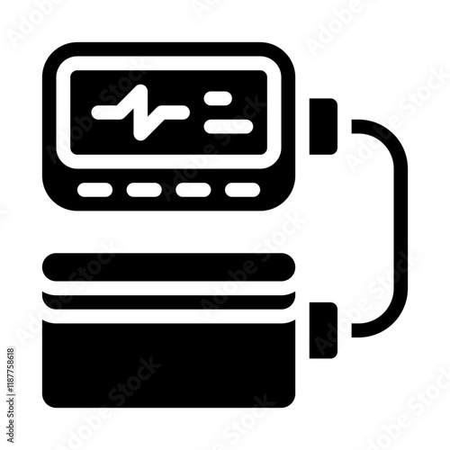 Online Blood Pressure Solid Icon