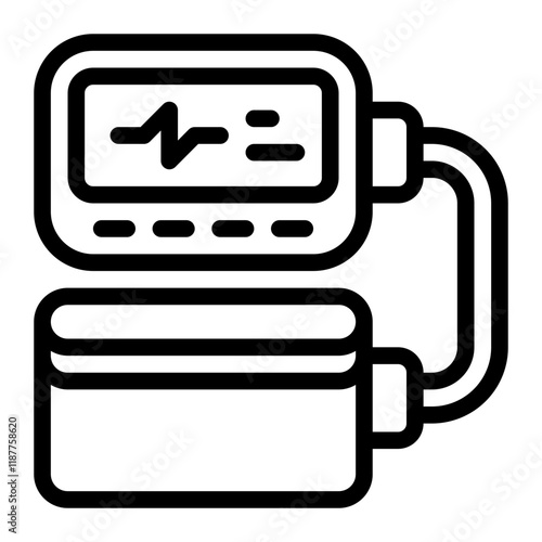 Online Blood Pressure Line Icon