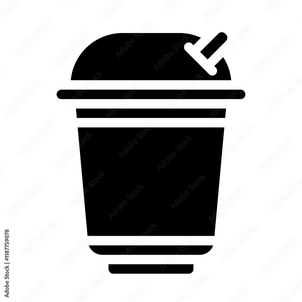 Paper Cup Solid Icon Paper Cup Solid Icon