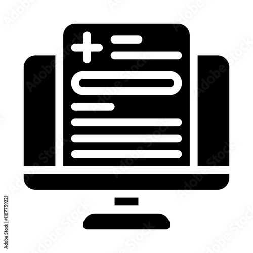 Patient Report Online Solid Icon