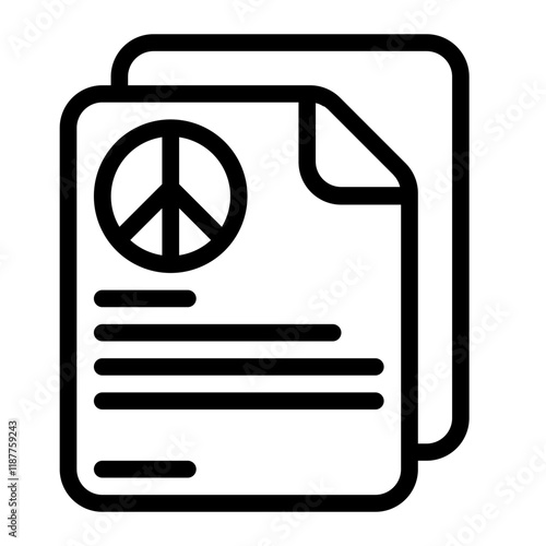 Peaceful Negotiation Line Icon