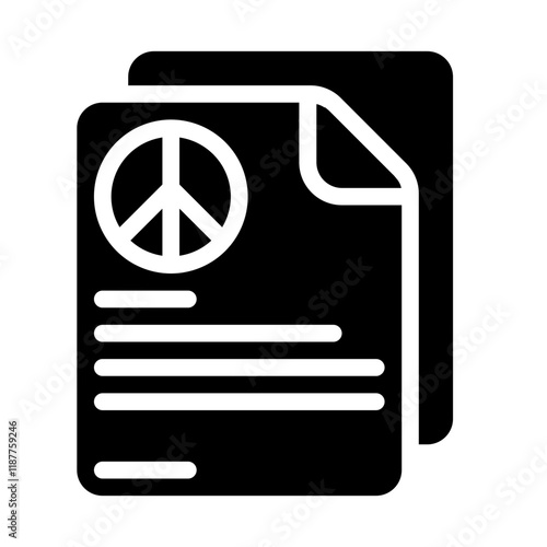 Peaceful Negotiation Solid Icon