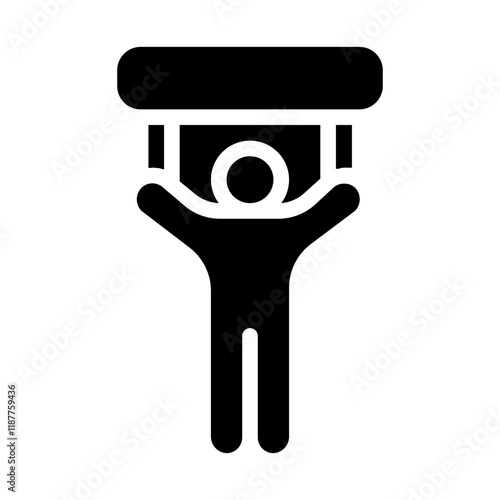 Peaceful Protest Crowd Solid Icon