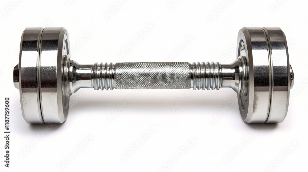 Isolated Dumbbell on White Background for Fitness and Gym Use Isolated Dumbbell on White Background for Fitness and Gym Use