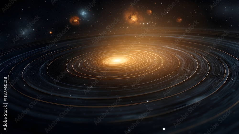 Stunning Nebula with Swirling Clouds in a Beautiful Planetary System in Outer Space Stunning Nebula with Swirling Clouds in a Beautiful Planetary System in Outer Space