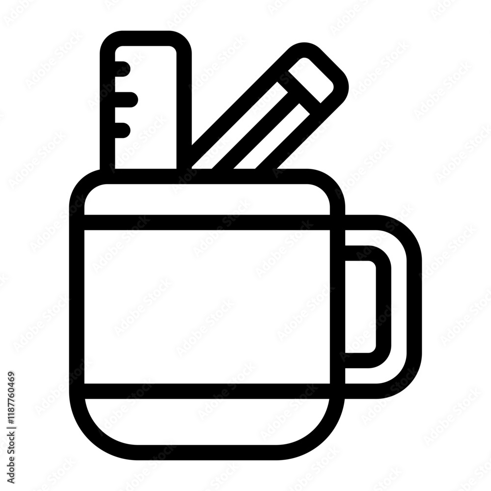 Pencil Case Line Icon
