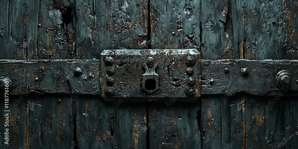 Old wooden door lock, rustic texture Old wooden door lock, rustic texture