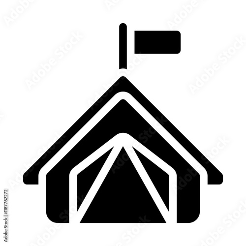 Scout Tent Solid Icon