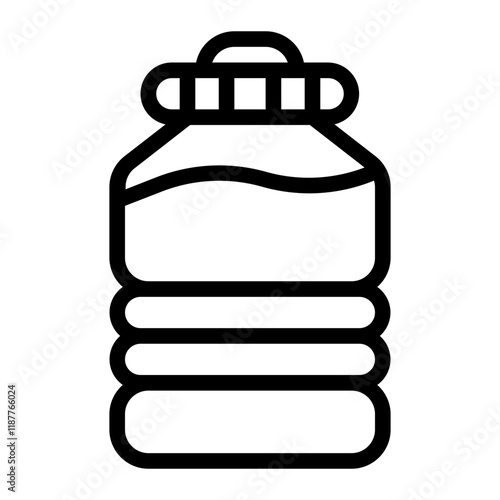 Water Bottle Line Icon