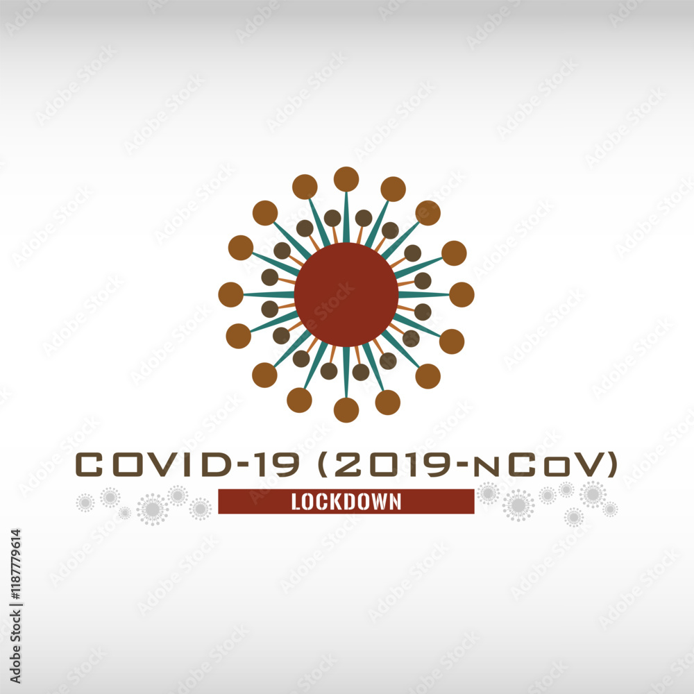 Fototapeta premium Virus logo. Covid icon and sign 