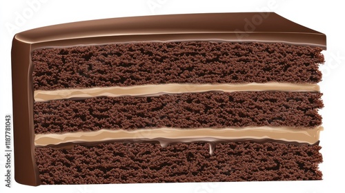 A Slice of Decadent Chocolate Cake photo