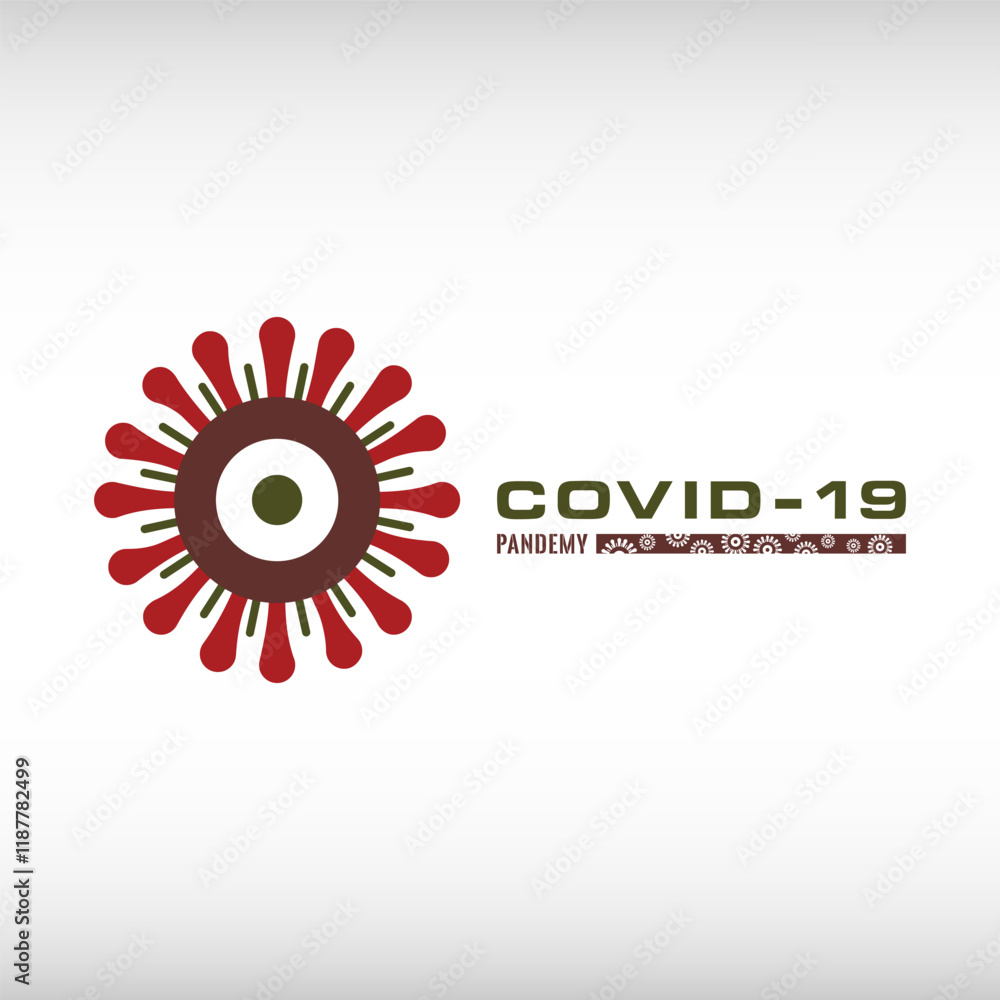 Fototapeta premium Virus logo. Covid icon and sign