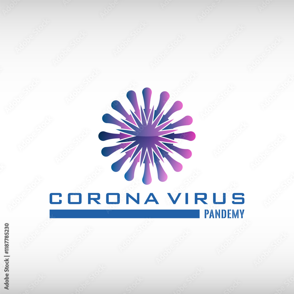 Virus logo. Covid icon and sign Virus logo. Covid icon and sign