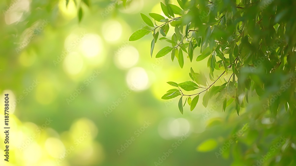 Lush Green Leaves Basking In Sunlight Lush Green Leaves Basking In Sunlight