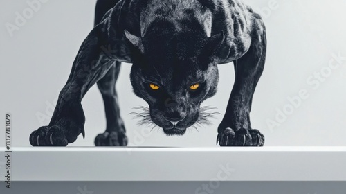 Black Panther Portrait: Powerful Gaze photo