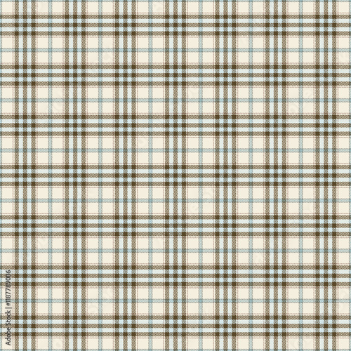 Coastal Plaid Check Seamless Pattern - Cute plaid check repeating pattern design