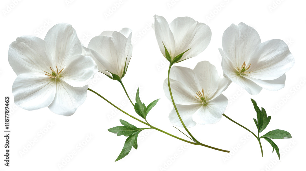Obraz premium white flower isolated on white background