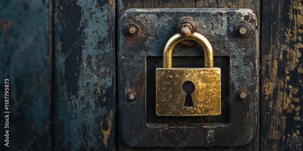 An encrypted financial transaction occurs on a computer, emphasizing secure banking with a digital padlock and no people. An encrypted financial transaction occurs on a computer, emphasizing secure banking with a digital padlock and no people.