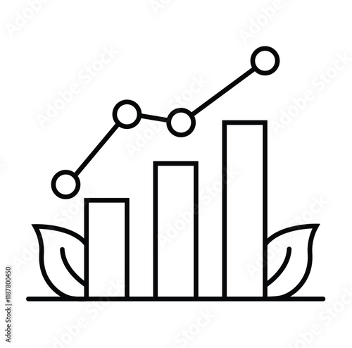 sustainable financial line icon vector.