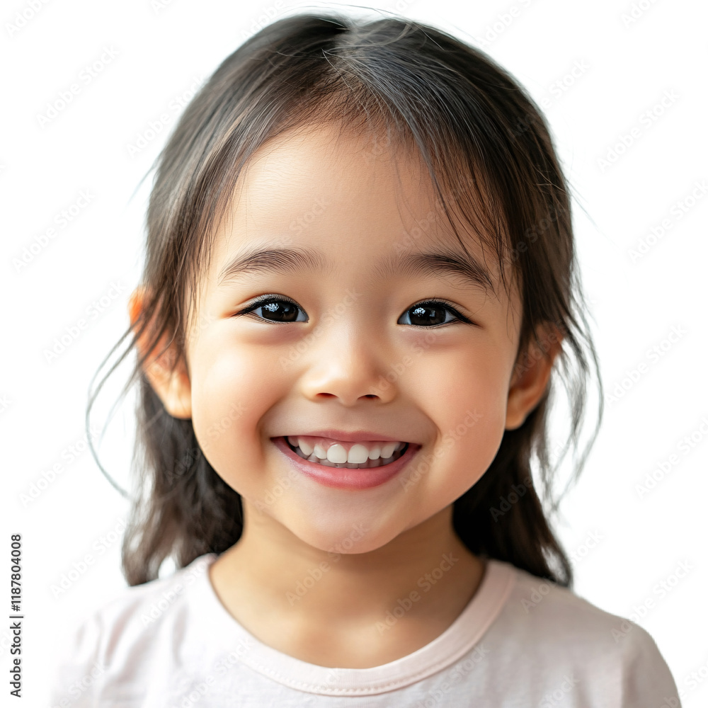 Portrait of a little girl isolated on transparent background Portrait of a little girl isolated on transparent background