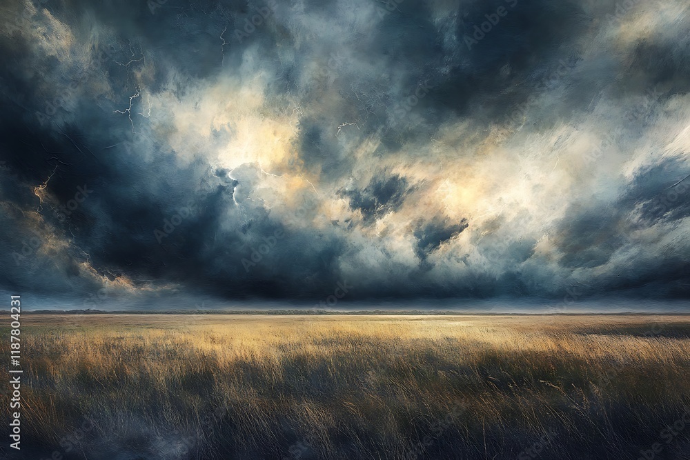 Obraz premium clouds over swamp