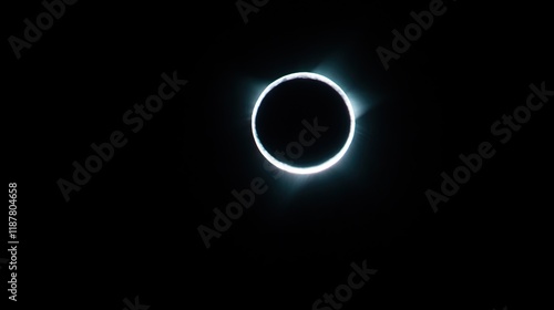 A total solar eclipse with diamond-ring effect as the sun begins to reappear. photo