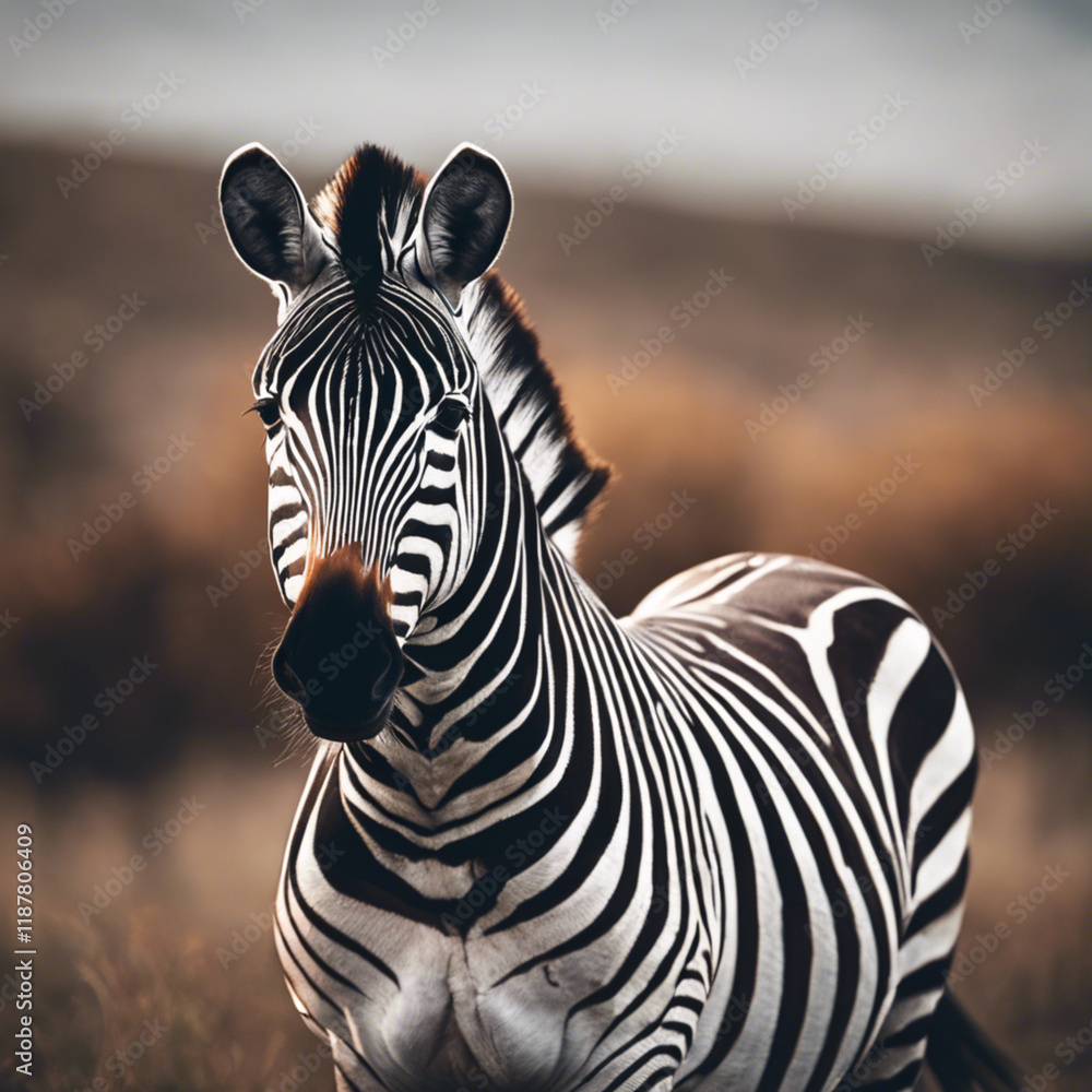 Naklejka premium Zebra Closeup View