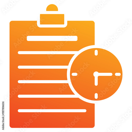 working hours icon element for design