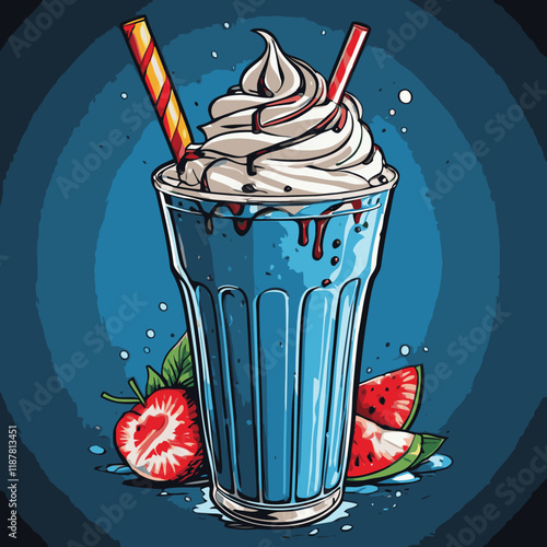 milk shake vector for design needs