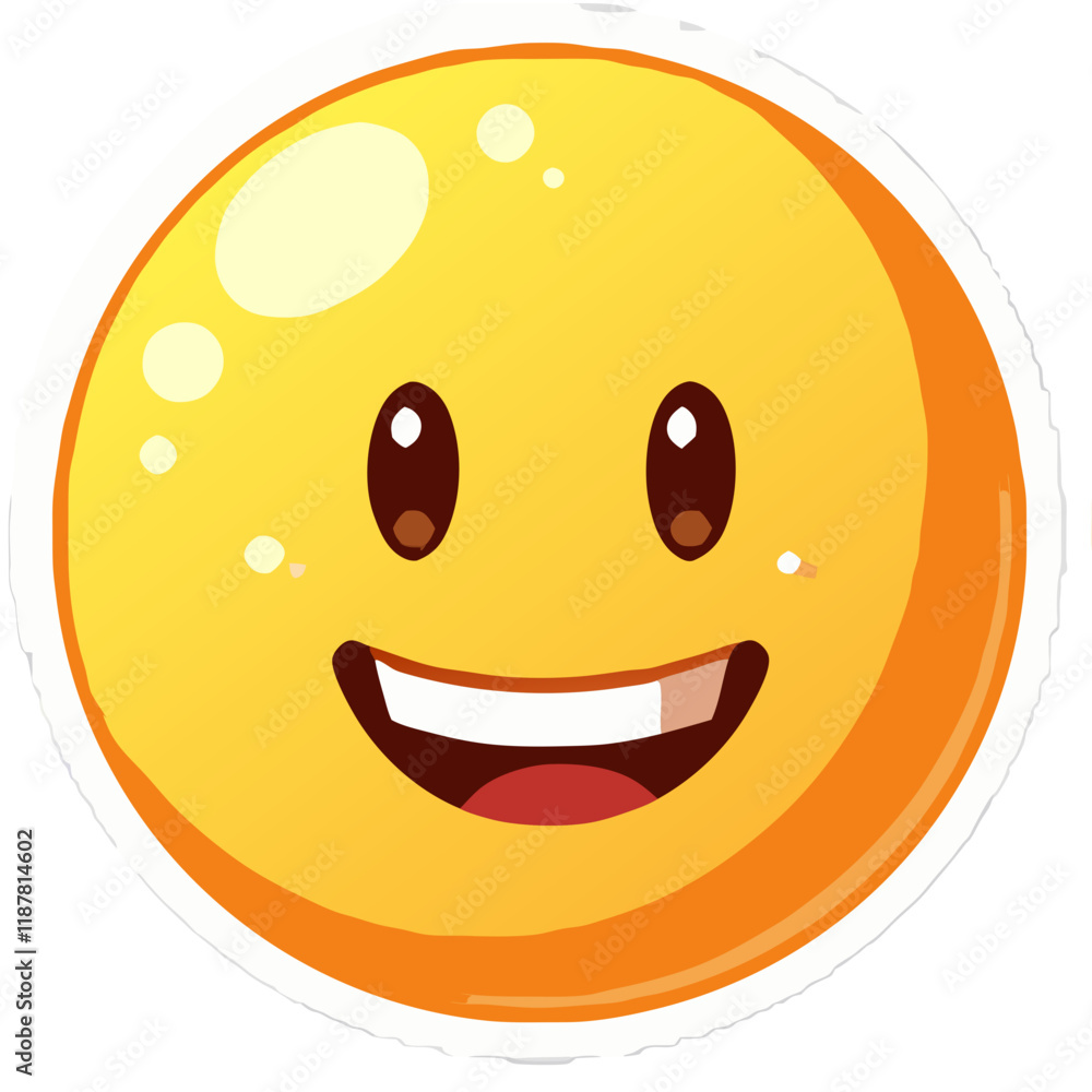 Fototapeta premium smiling orange cartoon