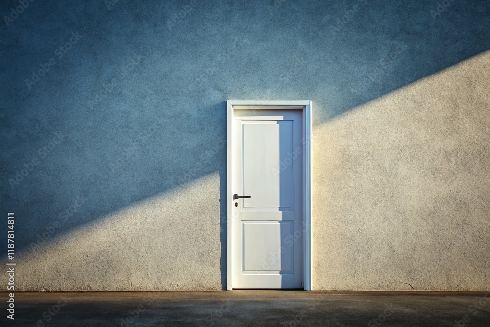 Isolated White Door: A Documentary Style Photograph of a Plain White Door Isolated White Door: A Documentary Style Photograph of a Plain White Door
