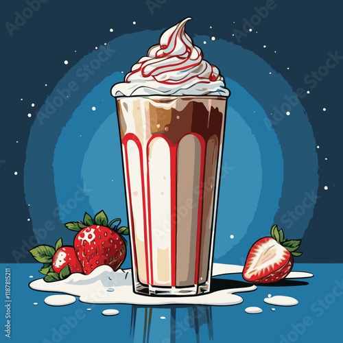 milk shake vector for design needs