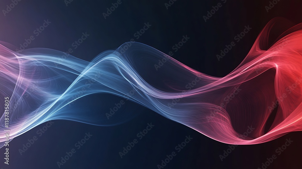 Abstract Red And Blue Flowing Wave Design Abstract Red And Blue Flowing Wave Design