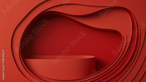 Festive red waves chinese new year celebration graphic design abstract environment artistic viewpoint cultural concept
