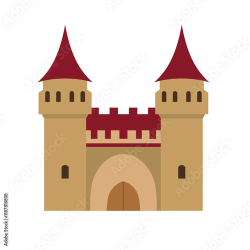 Medieval castle vector art, castle clip art, castles clipart, clip art castle, medieval and fairytale castle