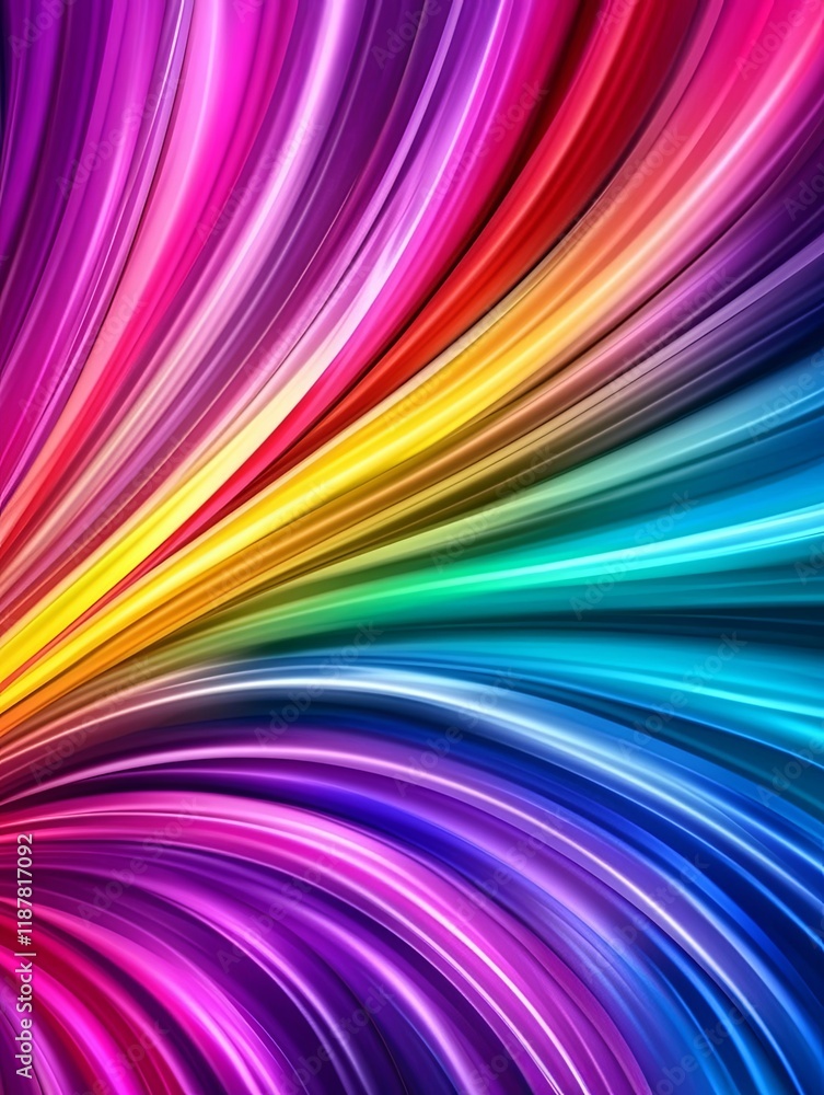 Naklejka premium Colorful Abstract Technology Background with Radial Lines